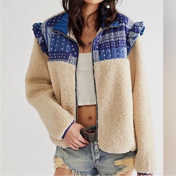 DRIFTWOOD Jackets & Blazers - Driftwood NWT Sundance Catalog Sherpa “Bixby Bandana Jacket”